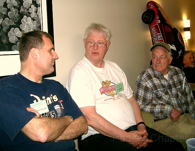 06.JPG - Ken Keliszewski, Jim Shotliff & Carl Ruzich in discussion in the Hospitality Room.